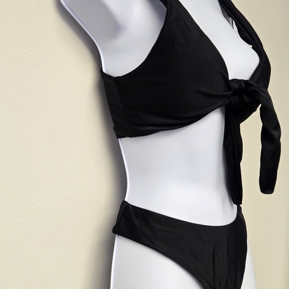 NWT Zaful Elegant Black Knot Bikini - Picture 4 of 9